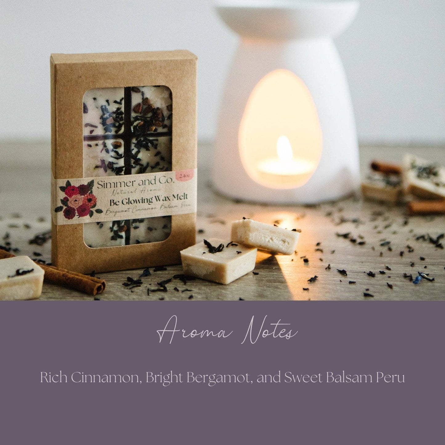 Be Glowing Simmer Melt, Botanical Scented Wax