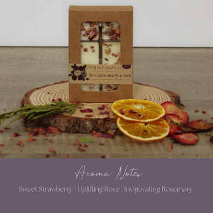 Be Celebrated Simmer Melt, Natural Citrus Floral Wax Cubes