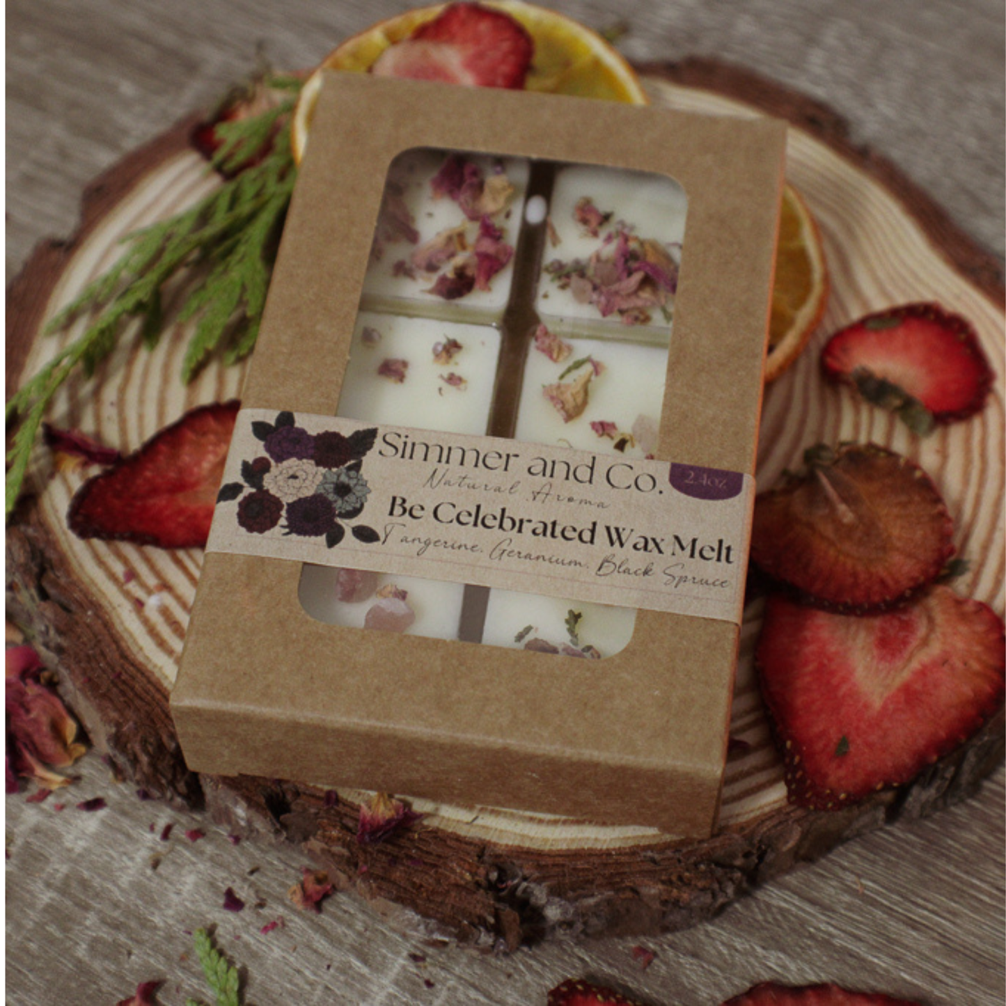 Be Celebrated Simmer Melt, Natural Citrus Floral Wax Cubes