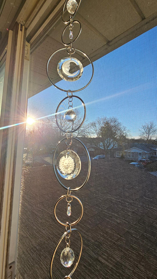 Celestial Cascade • Sun & Moon (Silver)