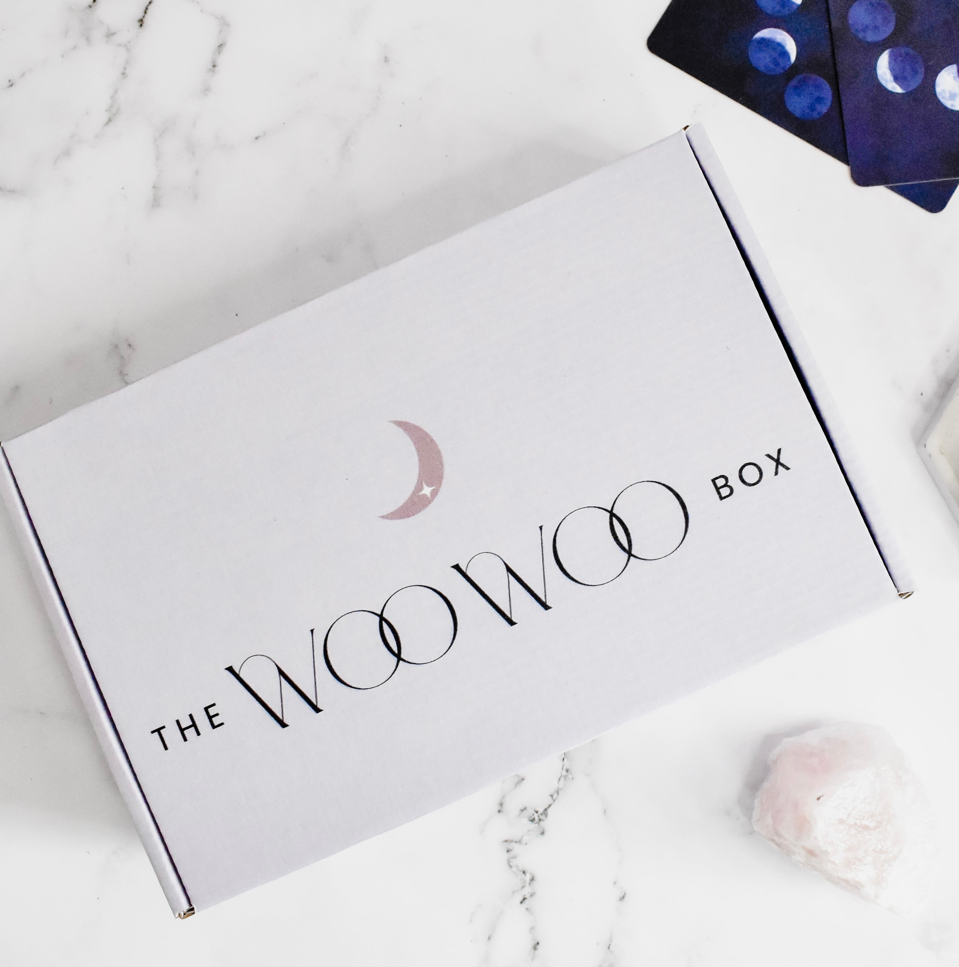 Mystical subscription box for witches, featuring magickal tools, self-care items, and spiritual supplies by The Woo Woo Box