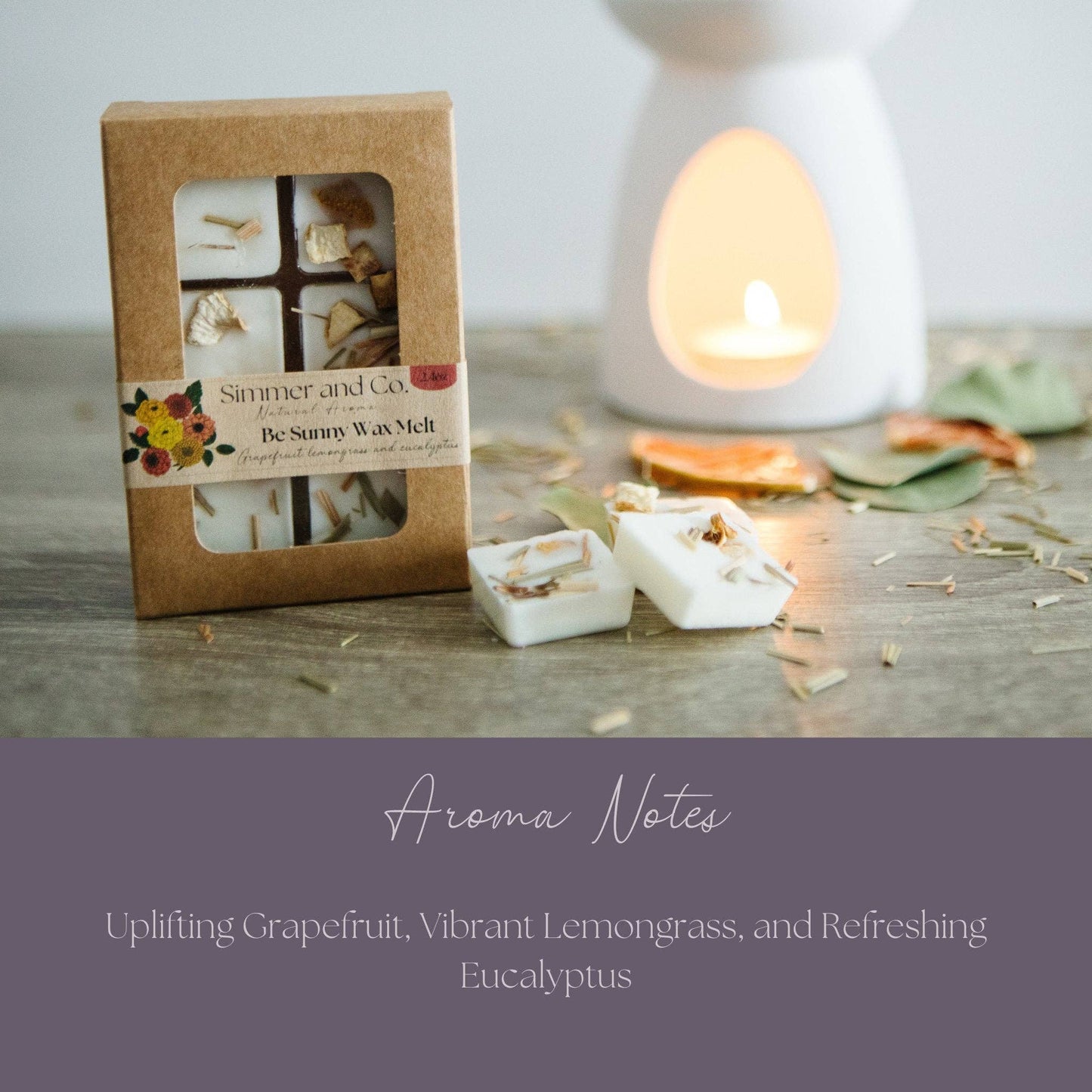 Be Sunny Simmer Melt, Botanical Scented Wax