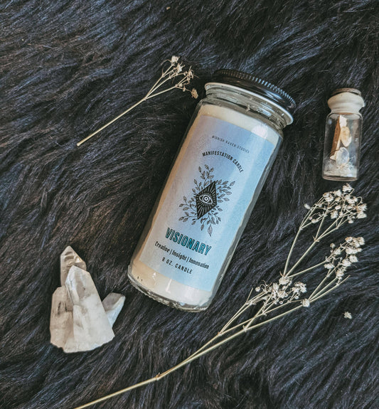 Visionary Manifestation Candle - Boho Candle - frankincense