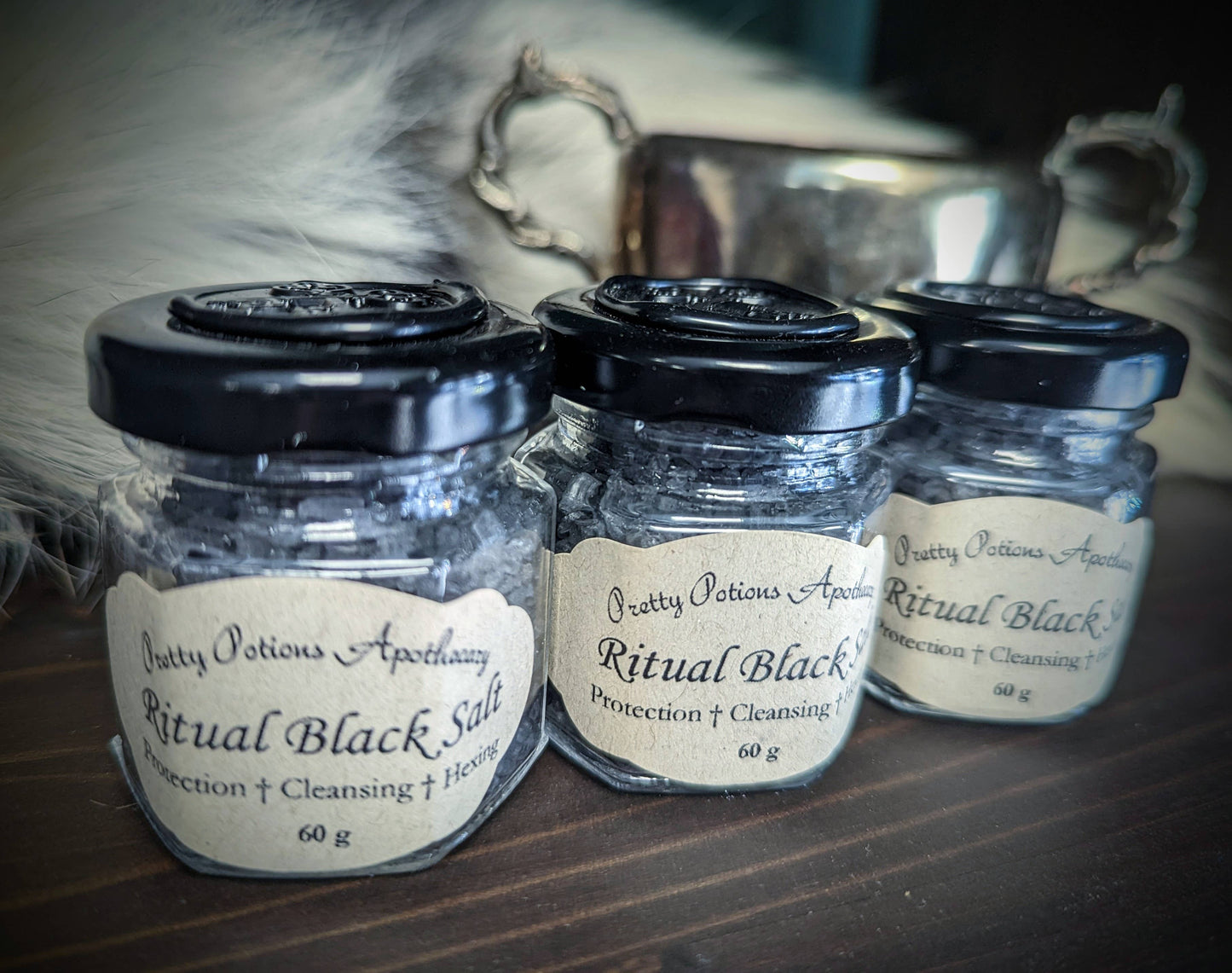 Ritual Black Salt: Apothecary Bottle (60g)