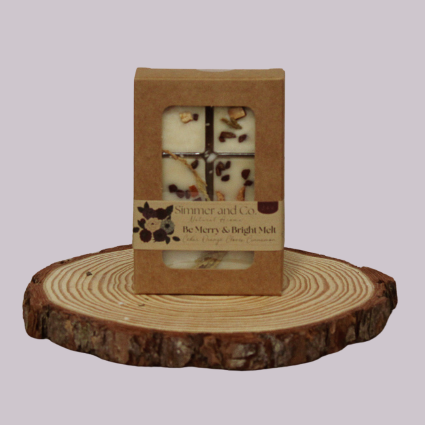 Be Merry & Bright Simmer Melt, Natural Holiday Spice Wax Cubes