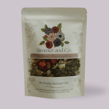 Be Poetic Simmer Pot Mix, Natural Strawberry Herb Aroma