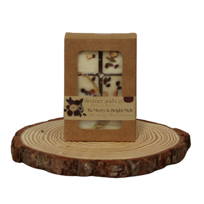 Be Merry & Bright Simmer Melt, Natural Holiday Spice Wax Cubes