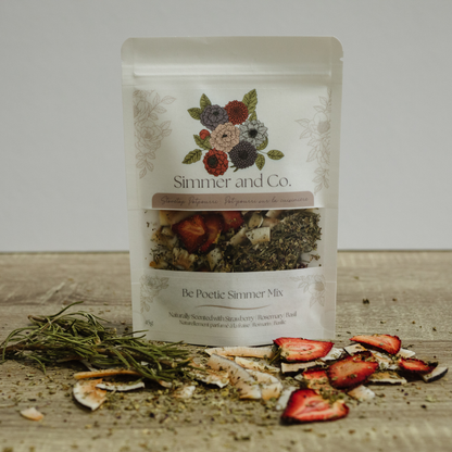 Be Poetic Simmer Pot Mix, Natural Strawberry Herb Aroma